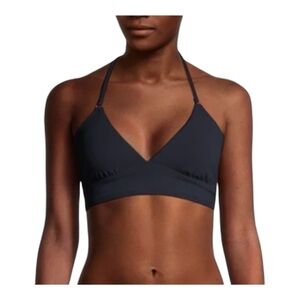 ROBIN PICCONE Gigi V-Neck Tank Bikini Top Navy NWOT